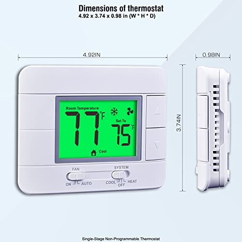 Garystat G701-G Upgraded Non Programmable Thermostats For Home 1 Heat/1 Cool Single Stage System thumb #2