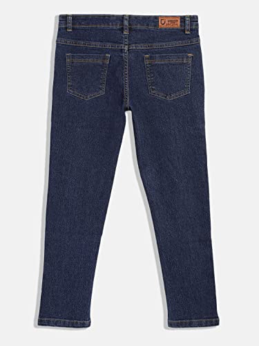 Image of Urbano Juniors Boys Mid Rise Slim Fit Washed Denim Jeans Stretch