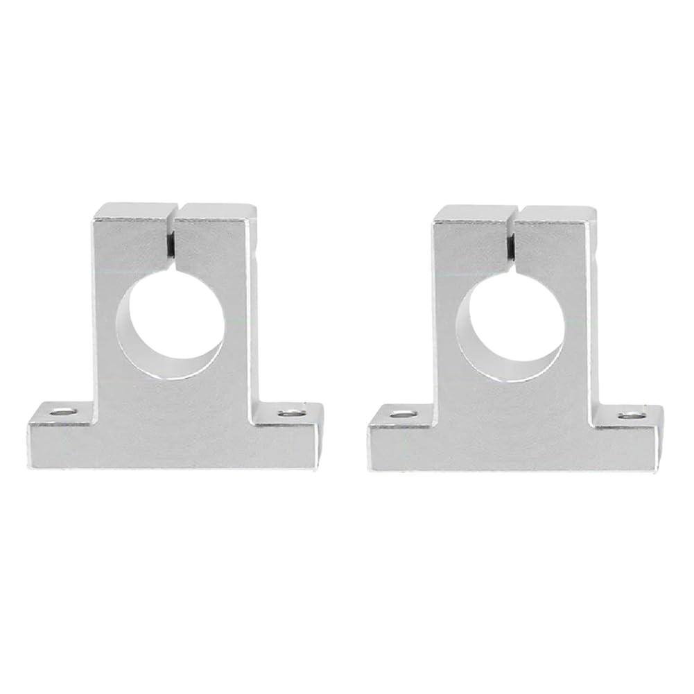 Koolenry 2 Pcs Linear Motion Rail Clamping Rod Rail Guide Support Shaft Bracket Coupling Mount SK10 10mm