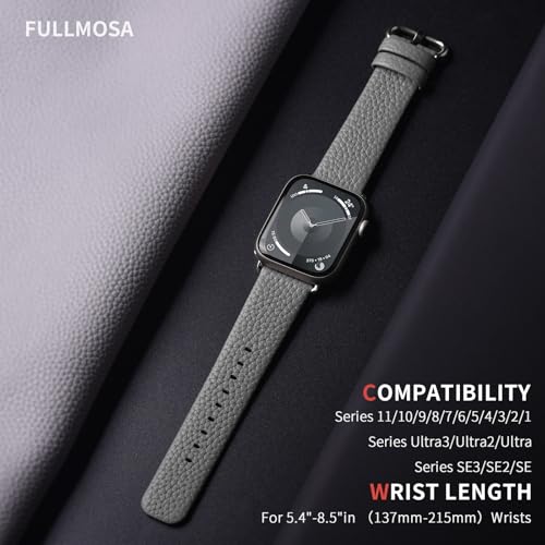 Image of Fullmosa Watch Band Compatible with Red Apple Watch Leather Band 42mm 41mm 40mm 38mm, iWatch Band for Series ultra3 /2 /1 SE3 /2 /1 11 /10 /9 /8 /7 /6 / /5 /4 /3 for Men Women