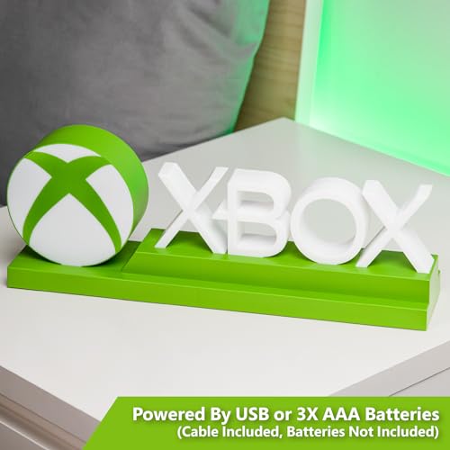 Paladone Green Xbox Icons Light, Dynamic Phasing and Pulsing Light Modes, Officially Licensed