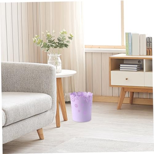 Papelera infantil morada con diseño de flor para salones familiares y zonas de juego 2