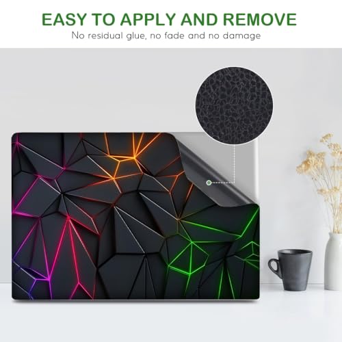 Image of DINKY Laptop Notebook Skin Sticker Cover Decal, 13 13.3 14 15 15.4 15.6 inch Laptop Vinyl Skin Sticker Cover Soft Art Protector Netbook, Glowing Diamond Grid