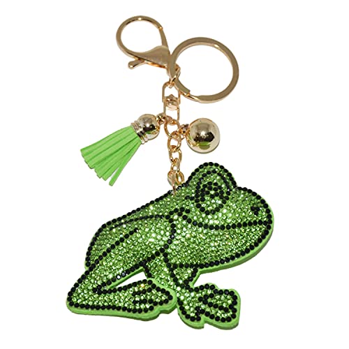 Popfizzy Rhinestone Keychain for Women - Bling Backpack Decor, Cute Purse Keyring, Handbag Charm