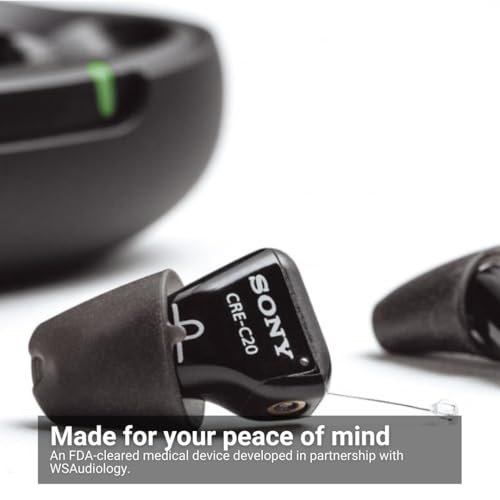Image of Sony CRE-C20 Self-Fitting OTC Hearing Aids Bundle with Sony CRES2VS Vented Sleeves (Small, 3-Pair) and Sony CRES2VX Vented Sleeves (Extra Small, 3-Pair) (3 Items)