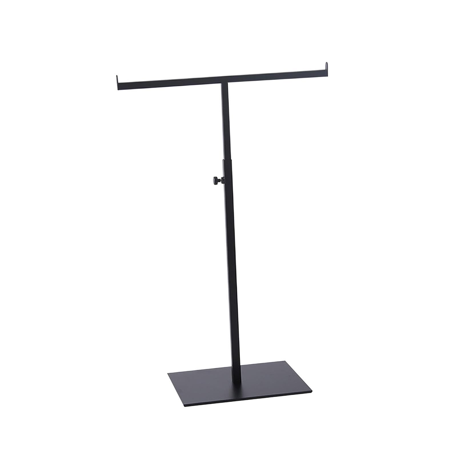 PIXZCSA Necklaces Organizer Stand Adjustable Height Handbag Display Stand Unique T Shape Display Home Store Presentation T Shape Tabletop Purse, black, 15x17cm
