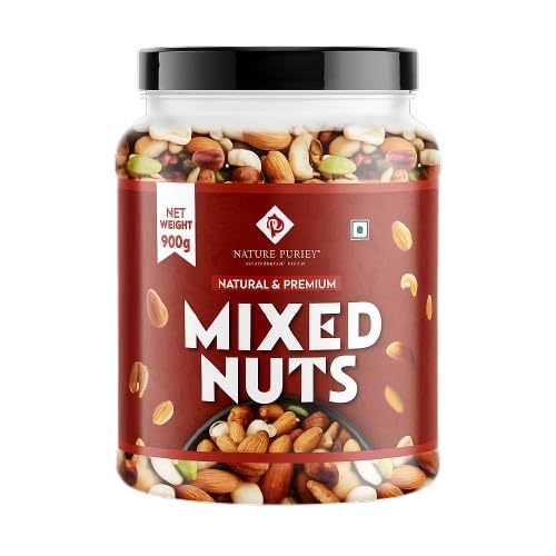 Nature Purify Mixed Nuts 900gm Almond, Cashew Nuts, Green Raisins, Apricots, Black Raisins, Pumpkin, Sunflower and Many More.