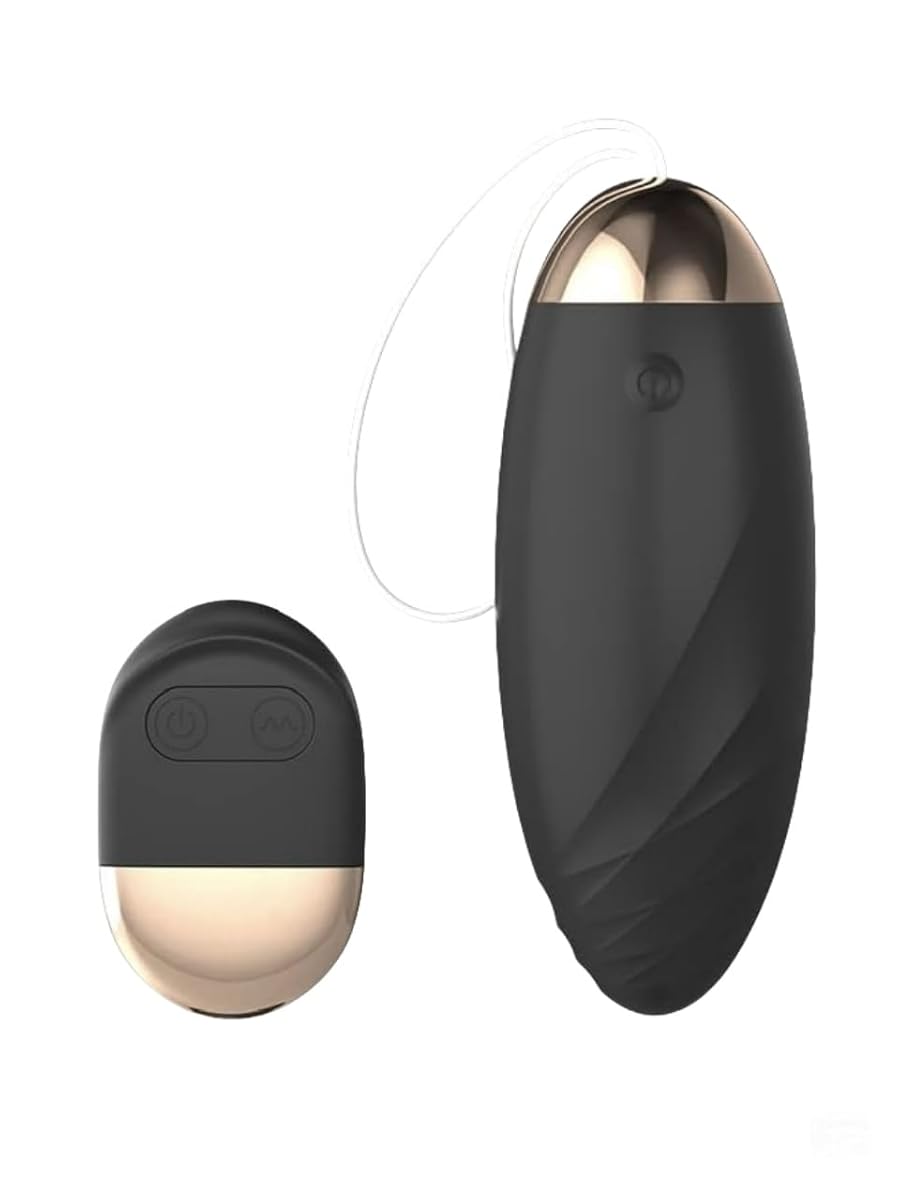 【10種激震快感＋10m遠隔操作】 ローター リモコンバイブ 遠隔可能 ワイヤレス たまご型 ○スポット 防水 静音 USB 充電式 女性用 飛びっこ 電マ 潮吹き 小型 シリコン オナ○ー 大人のおもちゃ スヴァコム アダルトグッズ (ブラック)