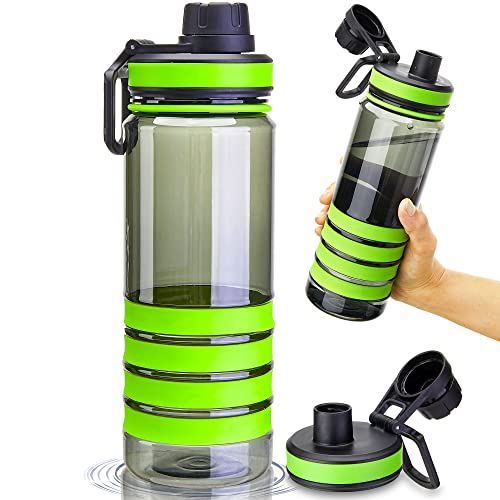 Lubibi Botella de Agua Deportiva 750 ml Sin BPA Botella Deportiva Plástico para Niños Adultos Hogar Exterior Deporte Escuela