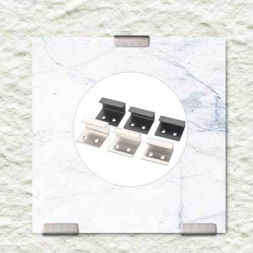 Image of Thicken Stainless Steel Tile Display Hanger Hook Fastener for Tiles Billboards Easels Photo Frames Mirrors (15 mm Silver)