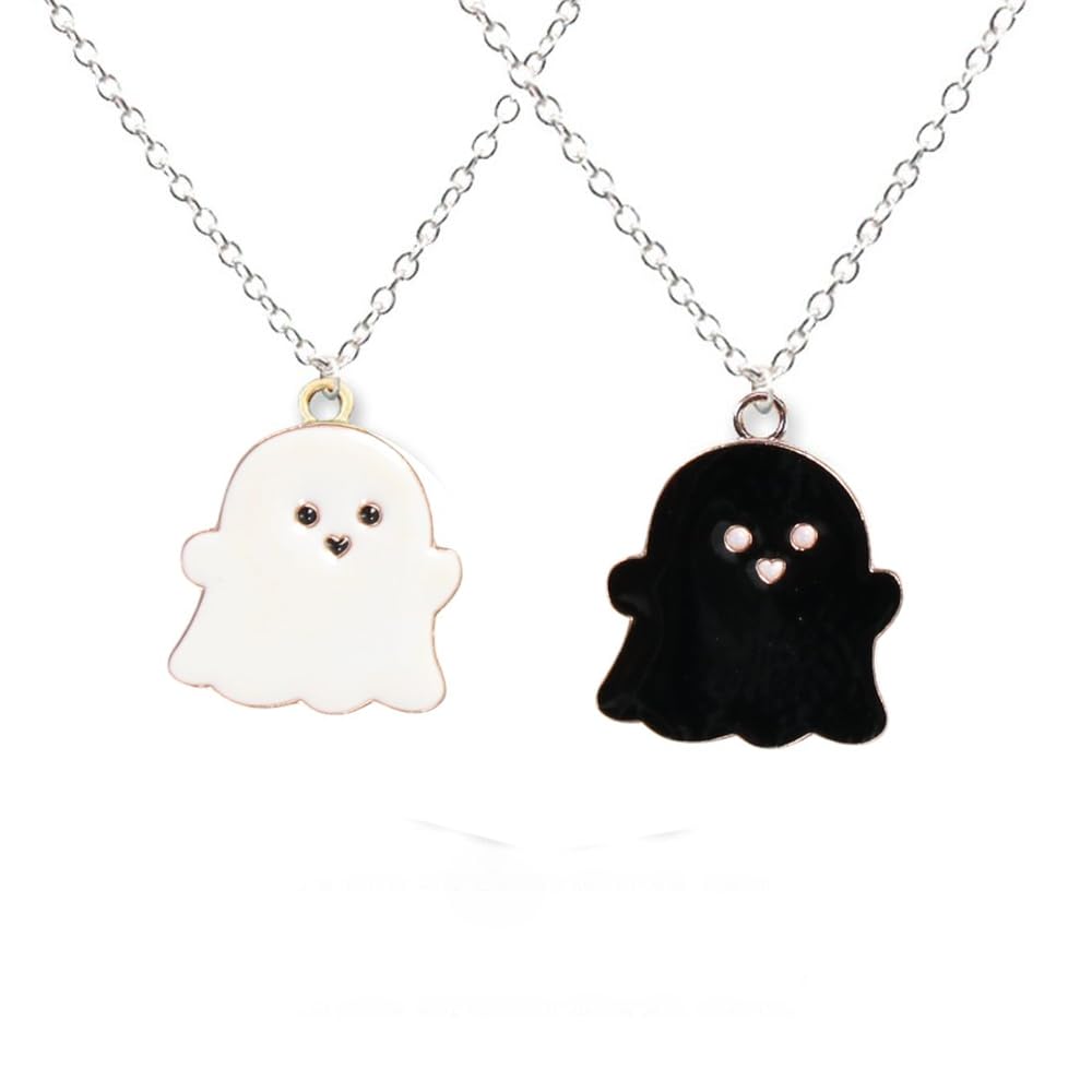 Leadigol Tiny Cute Ghost Necklace,Black White Ghost Pendant Necklace,Ghost Enamel Charm Necklace,Friendship Couple Pendant Necklaces,for Women Girls, Zinc, No Gemstone (B0C9HXFM9V) Amazon Price History, Amazon Price Tracker