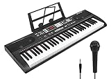 ZHRUNS Electric Keyboard Piano 61-Key, Multifunctional Musical Piano Keyboard Portable with Headphon