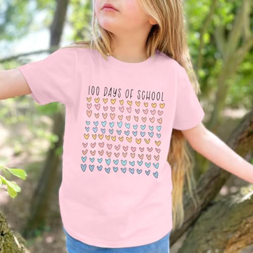Image of BANGELY 100 Days of School Shirts for Kids Back to School Graphic Tee 100 Days Celebration Tshirt Elementary Student Gift