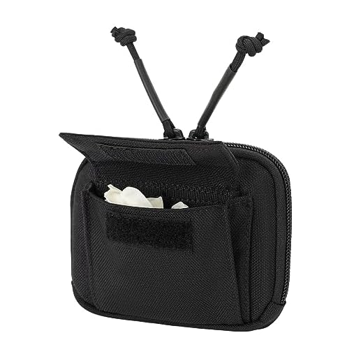 Dotacty Duty Belt Gloves Pouch Latex Disposable Glove Holder Carrier Double Pockets Police Law Enforcement Officer Security Firefighter EMS EMT Paramedic First Responders Nylon Bag Zipper Closure