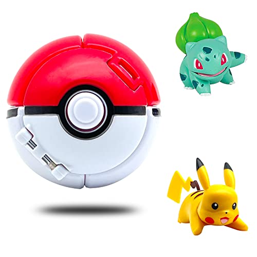 TiegYurt Pokeball, Poke Ball, Pokeball con Figura, Bolas para lanzar, Figuras de Poké Ball, Pokéball con Figuras de acción, Juego de Juguetes, Regalo para niños y Fiestas Cover