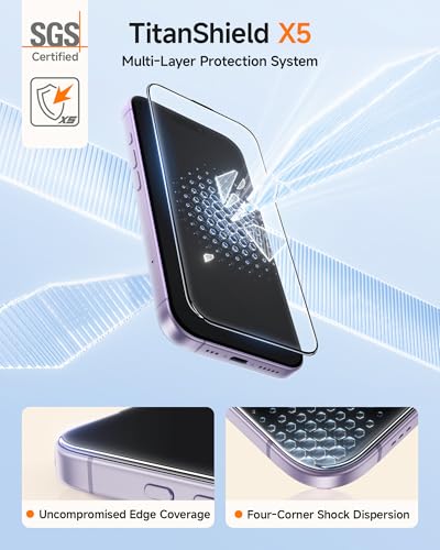 Image of SMARTDEVIL 3 Pack Screen Protector for iPhone 17, Optical Clear 9H Tempered Glass, 2X Impact Resistance, Anti-Fingerprint Coating, SmartPull Box Bubble-Free Install