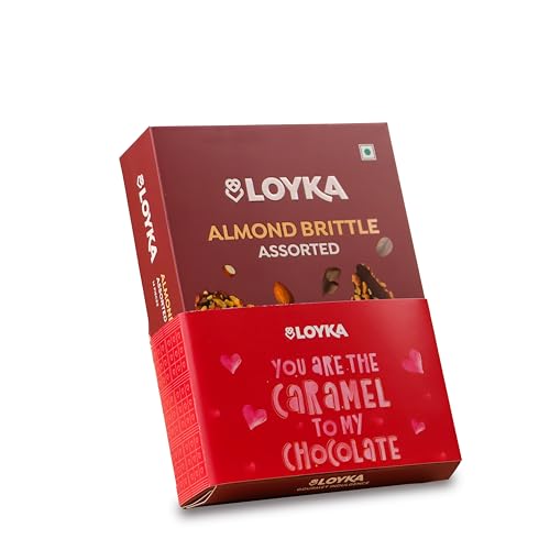Image of Loyka Almond Brittle Assorted Valentine Gift Box 14 Pcs | Premium Chocolate Gift Box