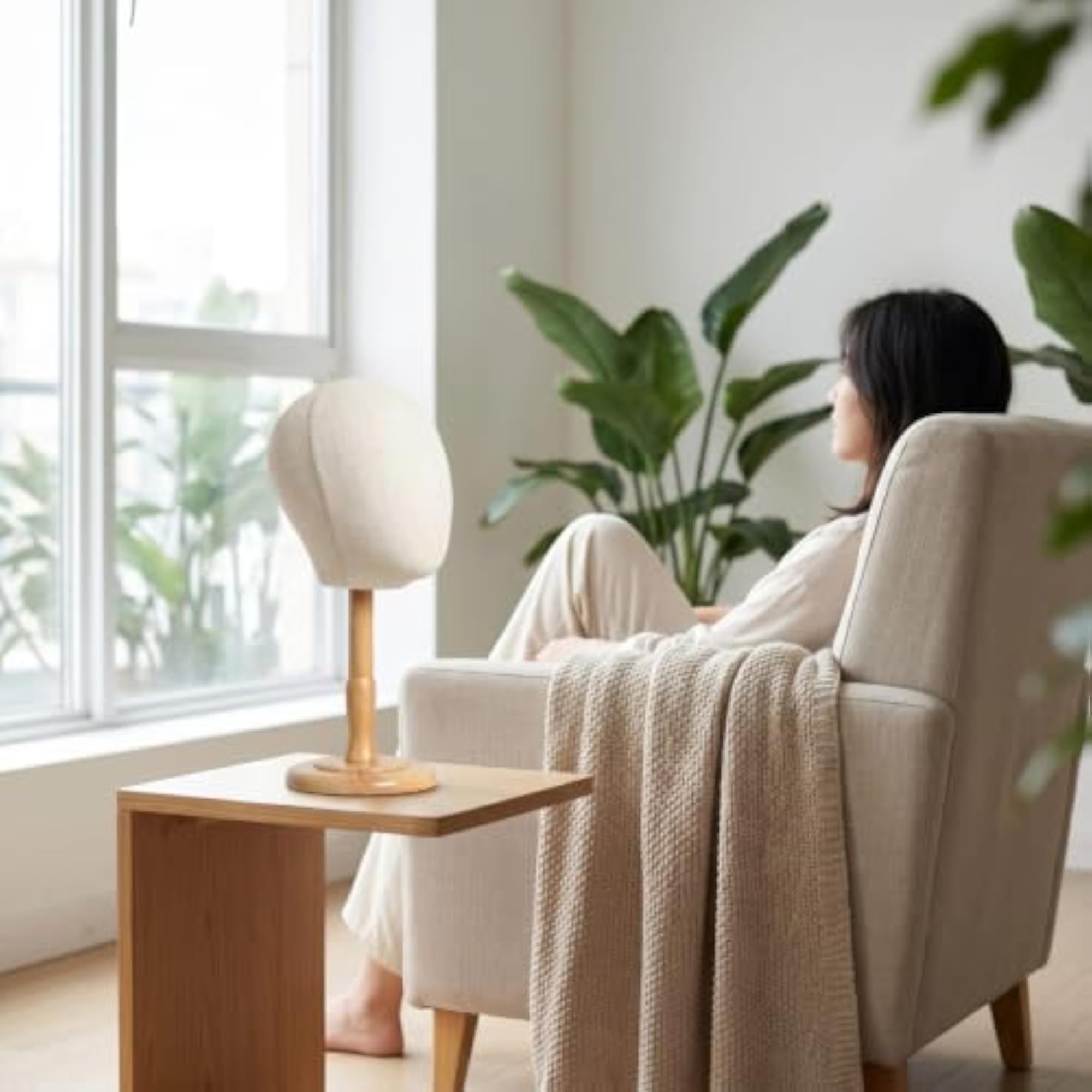 Freestanding Textile Head Stand for Retail Use