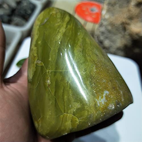 Cristal de cuarzo verde decorativo de alta calidad y gran tamaño de 850-900g 5