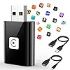 Mini Wireless Carplay Adapter for iPhone, 2025 2 in 1 Stable Universal Wireless carplay Adapter, Fast Convert Factory Wired to Wireless CarPlay Dongle Cars for auto for Android for Apple for iOS