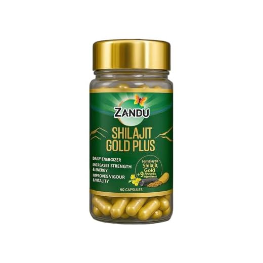 Zandu Shilajit Gold Plus| | 100% Pure Himalayan Shilajit + 24K Gold + 9 powerful herbs | Enhances strength, stamina, vigour, vitality and power | Scientifically tested advanced formula | 60 Caps
