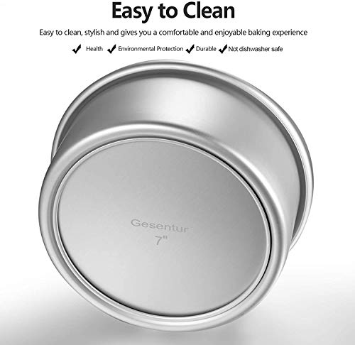 Gesentur Cake Pan Set, Round Cake Mold Anodised Aluminium 3Pcs Bakeware With Removable Base for Cake Baking Party Birthday Christmas (5"7"9")