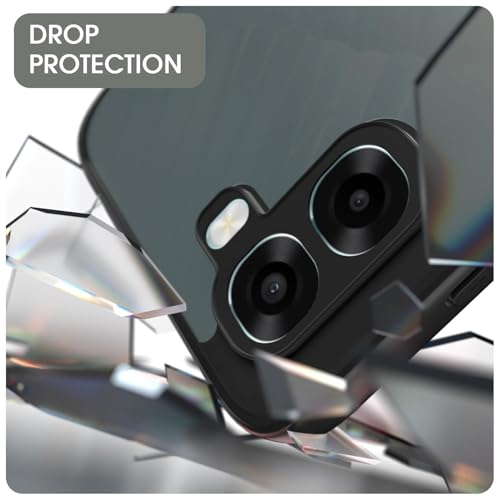 Image of Back Cover for Oppo A6X 5G, Smoke Matte PC Back + Soft Side Black TPU Bumper Shockproof Magnetic Support Mobile Case Cover (Oppo A6X 5G)