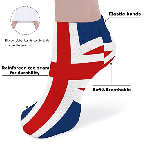 British Flag 5 Pairs Ankle Socks Low-Cut Athletic Running Socks for Men and Women4