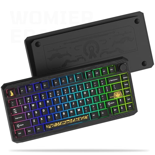 Womier ERA75 75% Wireless Mechanical Keyboard with VIA/QMK, Knob Full Aluminum Custom Keyboard,...