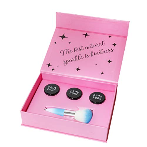 Prim and Pure Mermaid Gift Set | Organic & Natural Makeup Kit| Perfect for Play Dates & Birthday Parties | Kids Eyeshadow Makeup – Blush For Kids – Kids Makeup Brush | Makeup Organizer| Made in USA