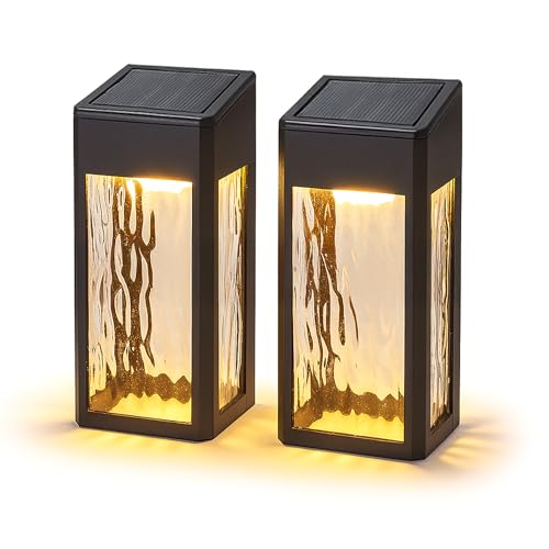 Classy Caps SWL888 - Black Aluminum Lancaster Deck & Wall Light (2 Pack) &ndash; Outdoor Solar LED...