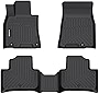 HAFIDI Floor Mats Custom for Genesis GV70 2022 2023 All Weather Protection TPE Heavy Duty Non-Slip Automotive Floor Liners Fits Front& 2nd Row Full Set Accessories, Black