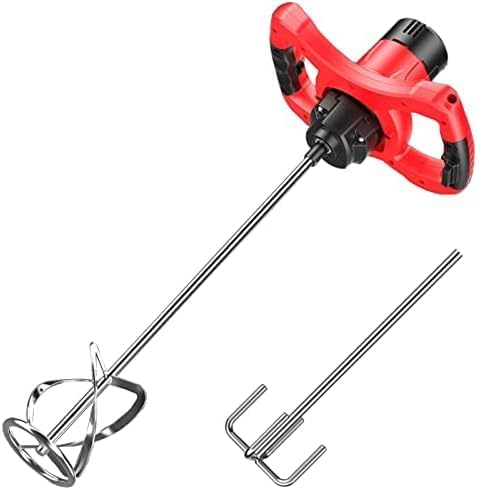 Concrete Mixer 3980W 60cm Handheld Mortar Mixer with 6-Speed Adjustment and Stainless Steel Mixing Paddle