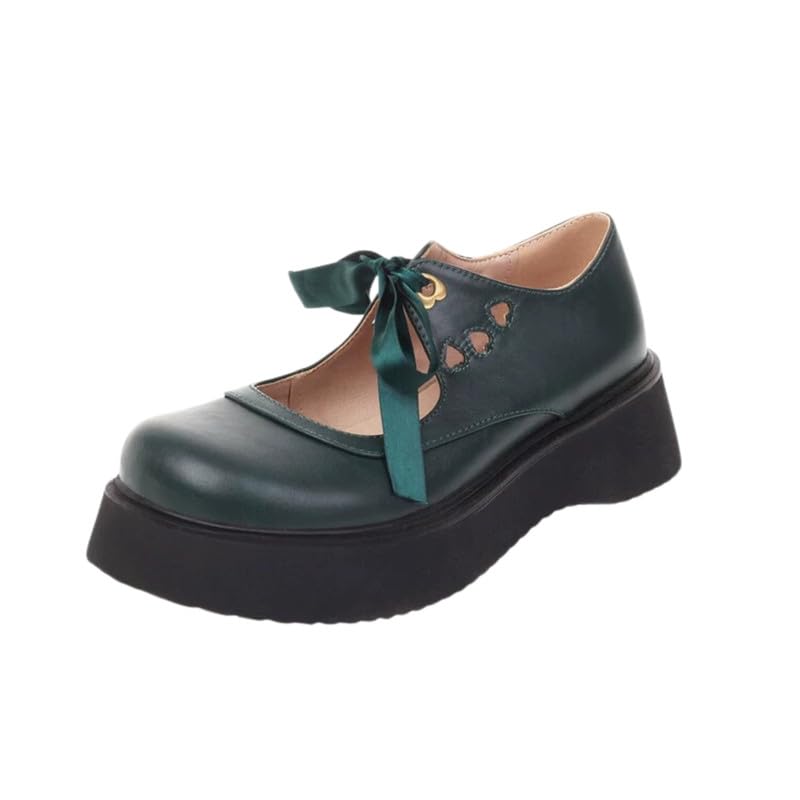 Lace-Up Thick-Soled Wedge-Heeled Shoes | Mid-Length Women's Footwear-image-37