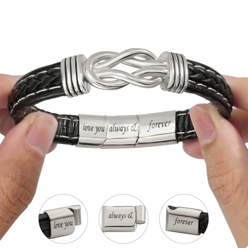 Pulsera To My Son con mensaje y caja elegante miniatura 5
