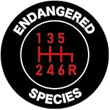 WSQ Stick Shift Endangered Species Manual Transmission Funny Vinyl Sticker Waterproof Sticker Decal for Car Laptop Wall Window Bumper Sticker 5 Inch