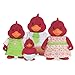 Li'l Woodzeez – TailFeather Cardinal Family – Set di 5 giocattoli con miniature animali e libro delle storie – giocattoli e accessori per bambini dai 3 anni in su