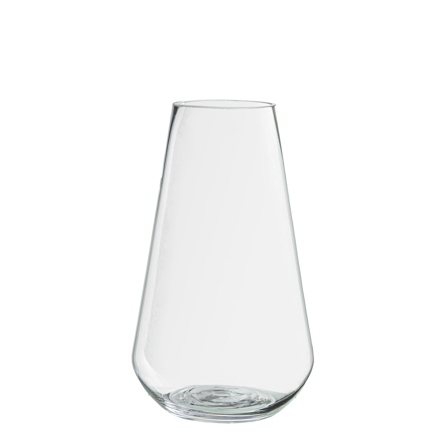 Vase de table en verre DRW 18x18x30 cm stable pour grands bouquets