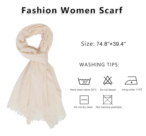 Women's-Lightweight-Linen-Scarf - Long Gauze Shawl Linen Beach Wrap Plain for Summer(74.8"x39.37")3