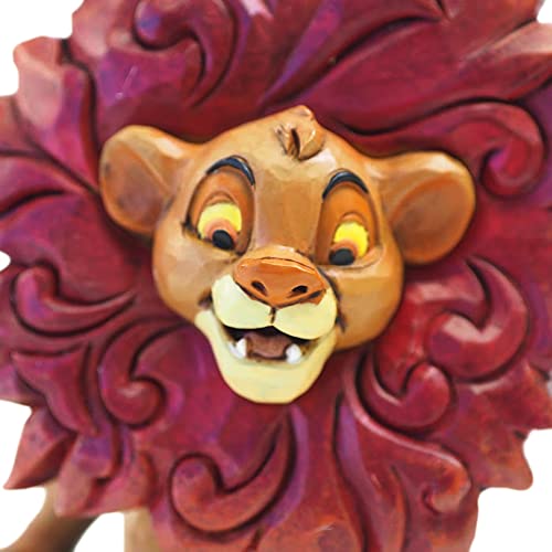 Figurine Simba Disney Tradition en résine effet bois sculpté Enesco
