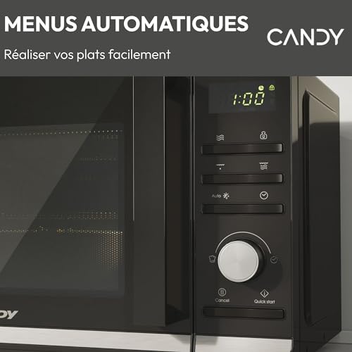 Four Micro ondes Candy Moderna CMGA20TNDB Gril Digital Fonction Gril et Décongélation Plateau Tournant 11 Niveaux de Puissance 19 Menus Auto Grille Métal - vue 4
