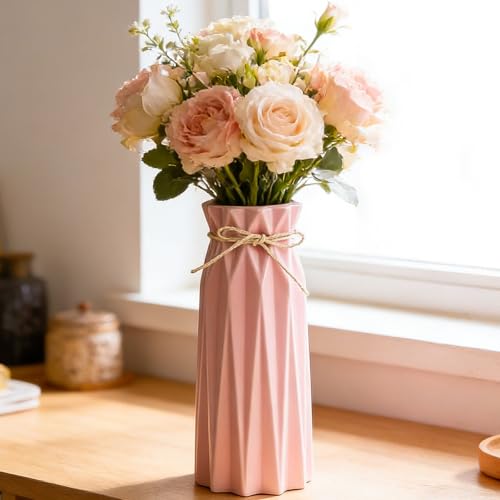 Arawat Ceramic Pink Vase Flower Vase for Home Decor Modern