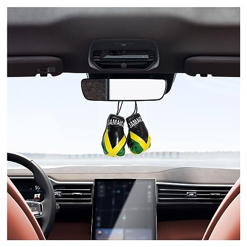 Image of Kewucn 1 Pair Mini Boxing Gloves for Car Mirror, Miniature Punching Gloves Christmas Ornament, Hanging Decoration or Souvenir Display for Home & Car Use, Universal Auto Accessories