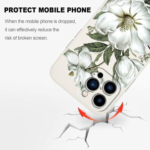 Coque iPhone 13 Pro silicone liquide motif floral tendance - 5