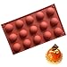 yufana 15 Cavités Moule Silicone Demi Sphère Moule,Silicone Micro Onde Moule Flexible Demi Sphère Moule Sphère 3d Moule Moule Demi Sphere Moulle Silicone Patisserie,pour Fabrication Chocolat