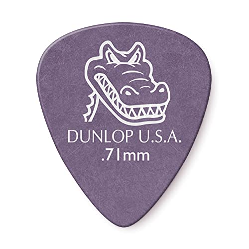 JIM DUNLOP - 417F071 Lot de 24 médiators Gator Grip 0,71 mm, violet