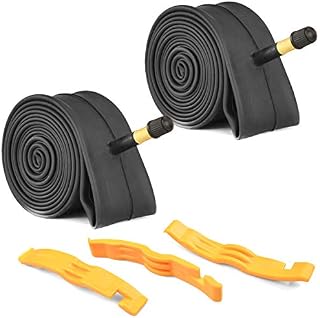 2 Pack Bike Tube with 3 Tire Levers, 20"×1.75/1.95/2.10/2.125 Bicycle Inner Tube Tyres Road