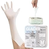[モレーンコーポレーション] 使い捨て ニトリルグローブ ニトリル手袋 グレイシアハイジーン ホワイト 125枚/パック 作業用 耐油 パウダーフリー S サイズ