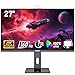 Gawfolk Écran PC 27 Pouces IPS, Moniteur de Jeu 4K UHD 160Hz, 1ms, FreeSync, 100% sRGB, Grand Angle de Vision de 178°, HDMI 2.1, DisplayPort, réglable en Hauteur et pivotant, VESA 75 * 75mm - Noir