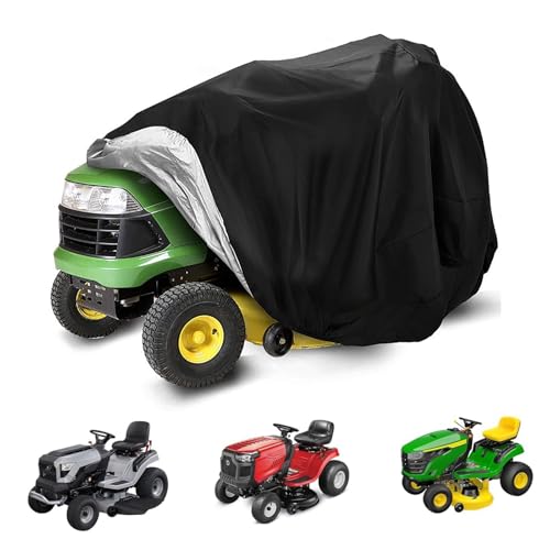 Riding Lawn Mower Cover for Snapper 2911525BVE 2007-2012, Heavy Duty 420D Oxford Waterproof Cover for Zero Turn Mowers & Lawn Tractors, UV Resistant, Windproof Drawstring, Lawn mower